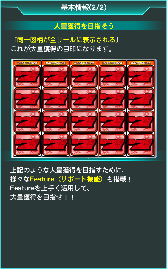 ビデオスロットHardBoiledのゲーム画面