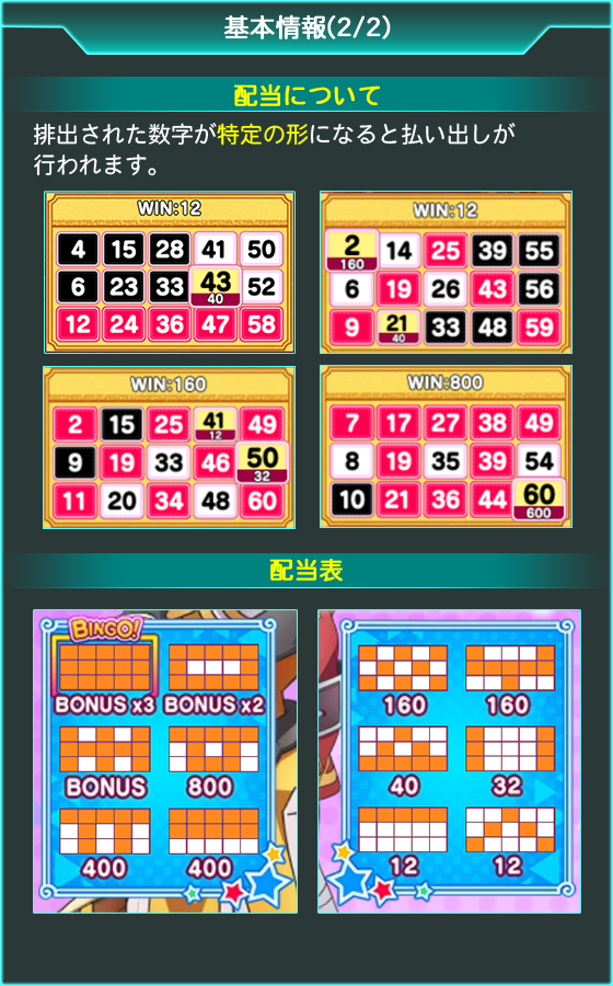 このすばBINGOのゲーム画面