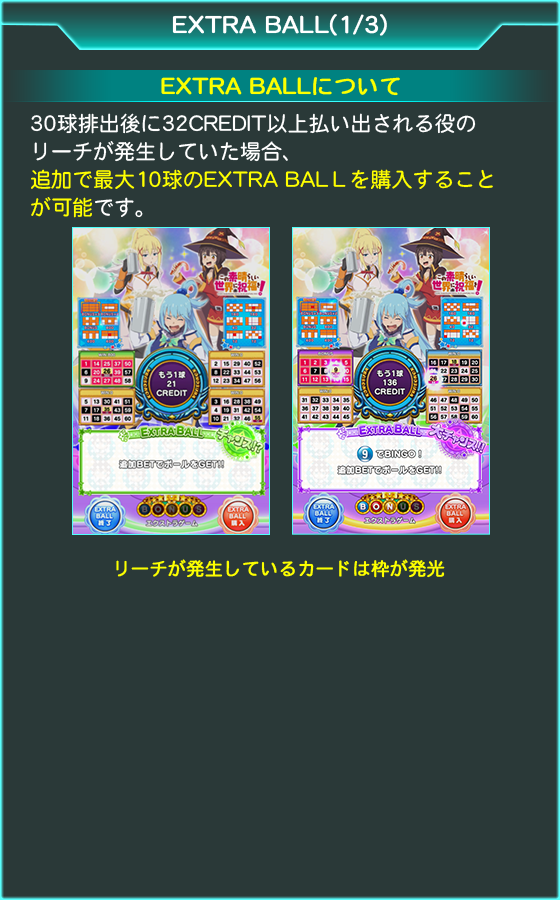 このすばBINGOのゲーム画面