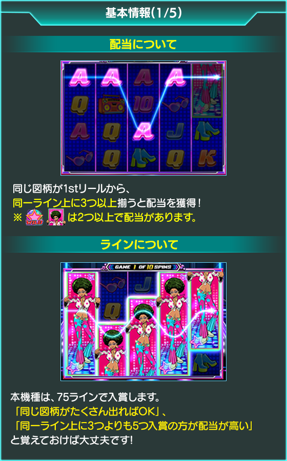 LUCKY DANCIN' STARSのゲーム画面