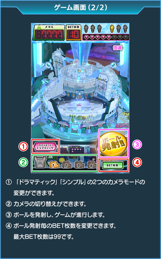 100&メダルHYOZAAAN!!のゲーム画面