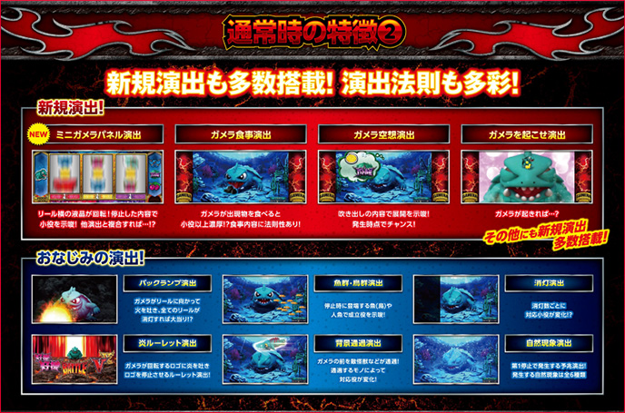 パチスロ ガメラ2のゲーム画面