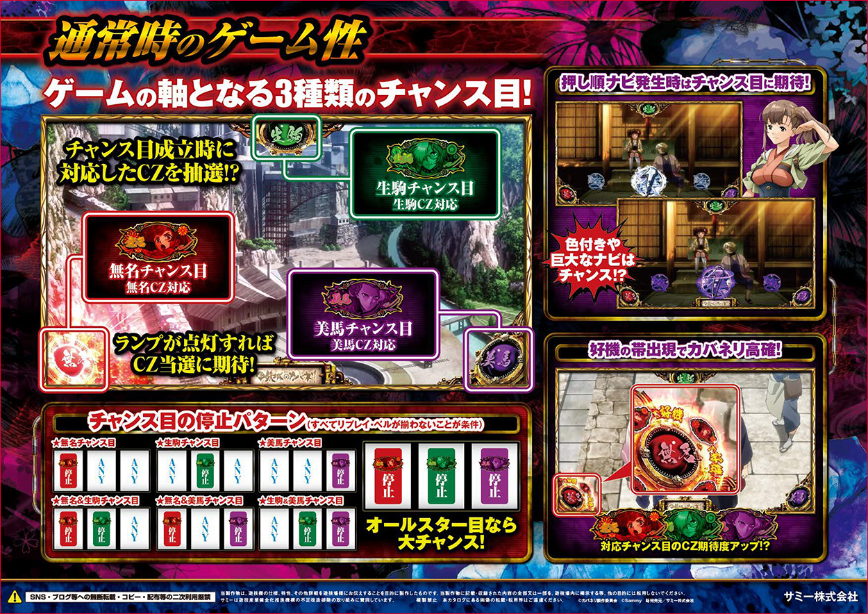 パチスロ甲鉄城のカバネリのゲーム画面